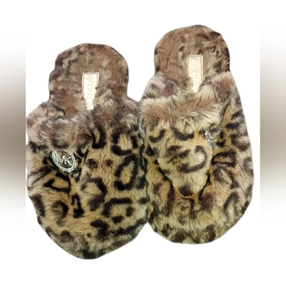 Michael Kors Brown Faux Fur Slippers - Picture 1 of 6
